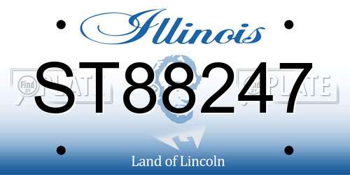 ST88247 Illinois License Plate
