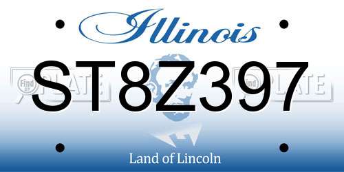 ST8Z397 Illinois License Plate