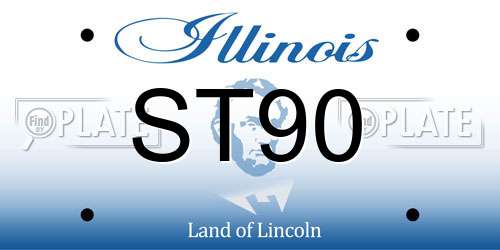 ST90 Illinois License Plate