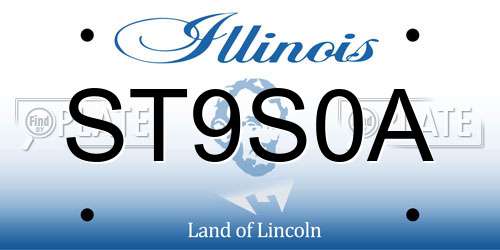 ST9S0A Illinois License Plate