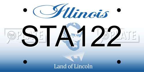 STA122 Illinois License Plate
