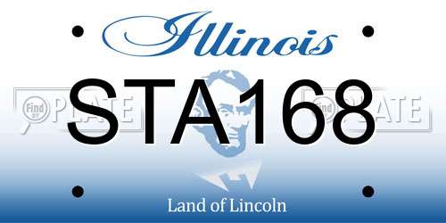 STA168 Illinois License Plate