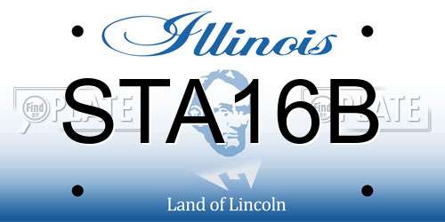 STA16B Illinois License Plate