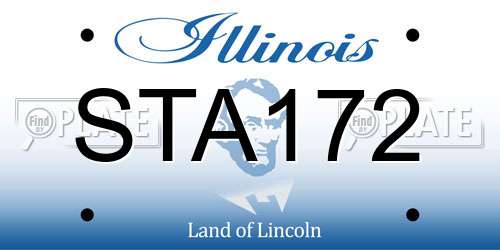 STA172 Illinois License Plate
