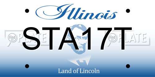 STA17T Illinois License Plate