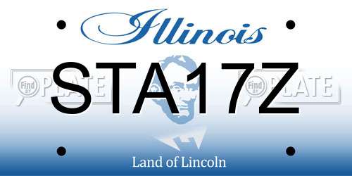 STA17Z Illinois License Plate