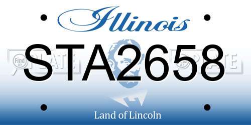 STA2658 Illinois License Plate