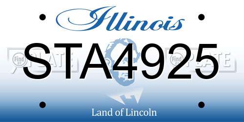 STA4925 Illinois License Plate