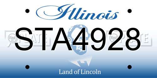 STA4928 Illinois License Plate