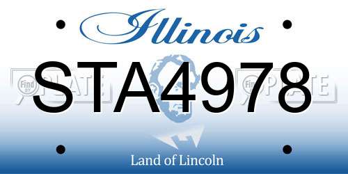 STA4978 Illinois License Plate