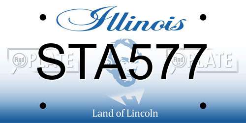 STA577 Illinois License Plate