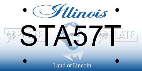 STA57T Illinois License Plate