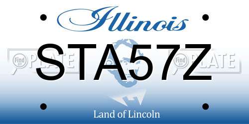 STA57Z Illinois License Plate