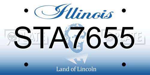 STA7655 Illinois License Plate