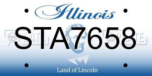STA7658 Illinois License Plate