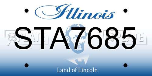 STA7685 Illinois License Plate