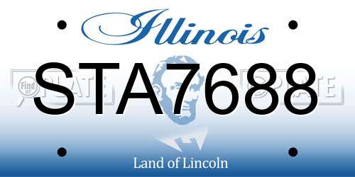 STA7688 Illinois License Plate