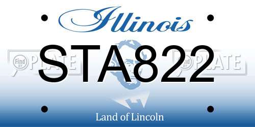 STA822 Illinois License Plate