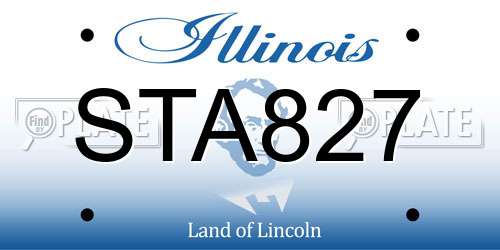 STA827 Illinois License Plate
