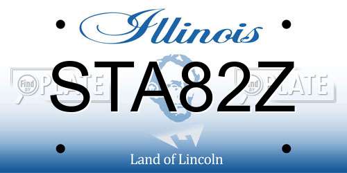 STA82Z Illinois License Plate