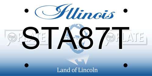 STA87T Illinois License Plate