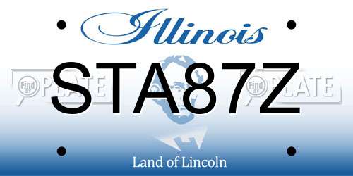 STA87Z Illinois License Plate