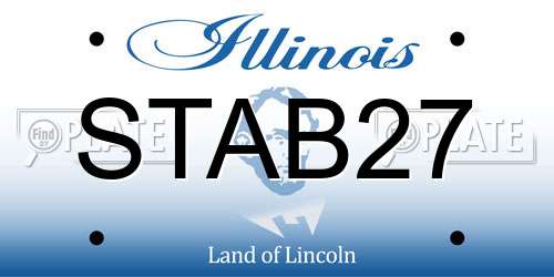 STAB27 Illinois License Plate