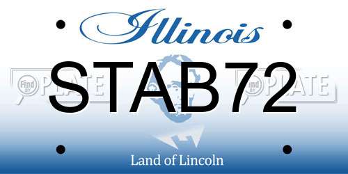 STAB72 Illinois License Plate