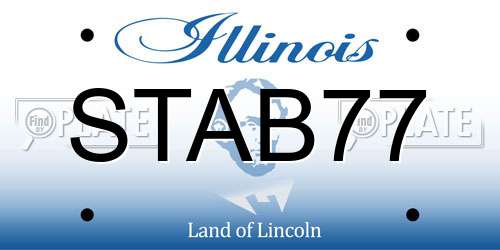STAB77 Illinois License Plate