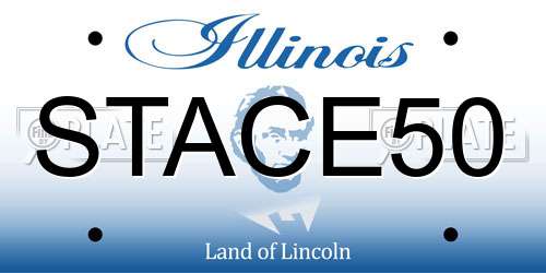 STACE50 Illinois License Plate
