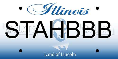 STAHBBB Illinois License Plate