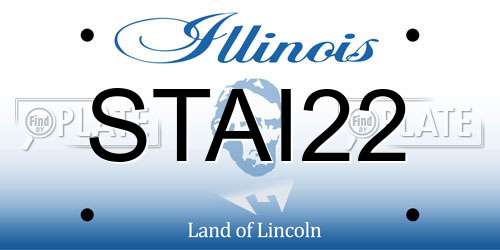 STAI22 Illinois License Plate