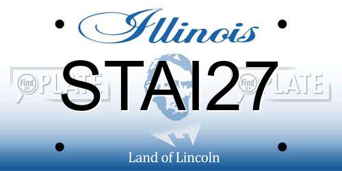 STAI27 Illinois License Plate