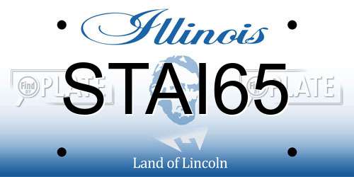 STAI65 Illinois License Plate