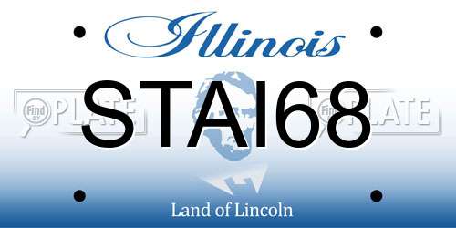 STAI68 Illinois License Plate