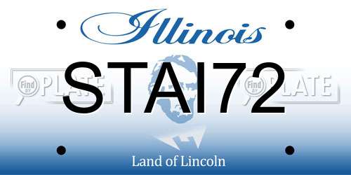 STAI72 Illinois License Plate