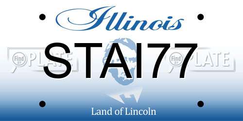 STAI77 Illinois License Plate