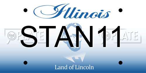 STAN11 Illinois License Plate
