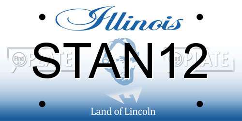 STAN12 Illinois License Plate