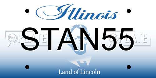 STAN55 Illinois License Plate