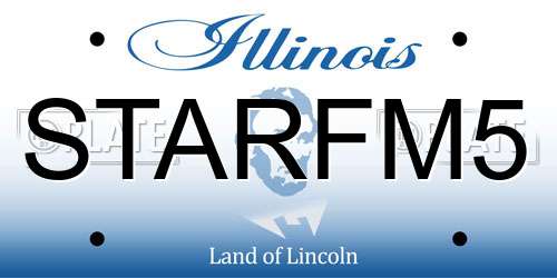 STARFM5 Illinois License Plate