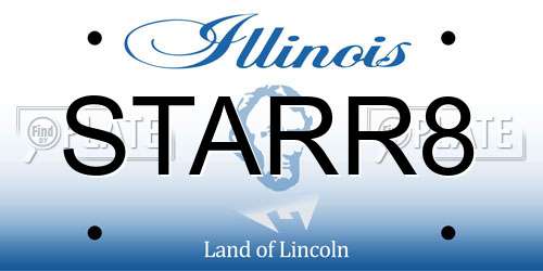 STARR8 Illinois License Plate
