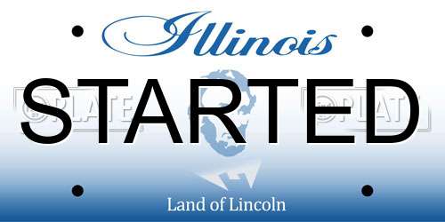 STARTED Illinois License Plate