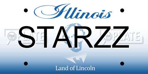 STARZZ Illinois License Plate