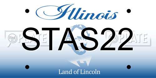 STAS22 Illinois License Plate
