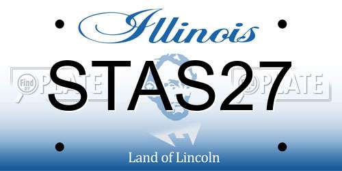 STAS27 Illinois License Plate