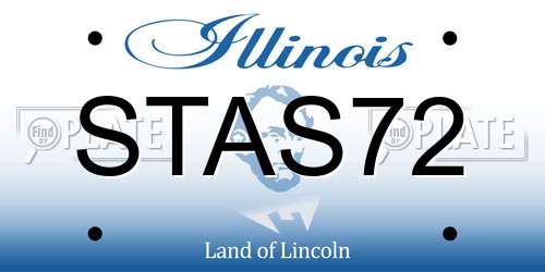 STAS72 Illinois License Plate