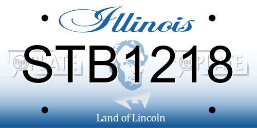 STB1218 Illinois License Plate