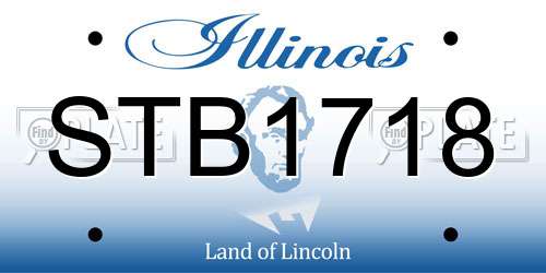 STB1718 Illinois License Plate
