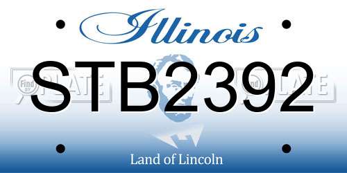 STB2392 Illinois License Plate